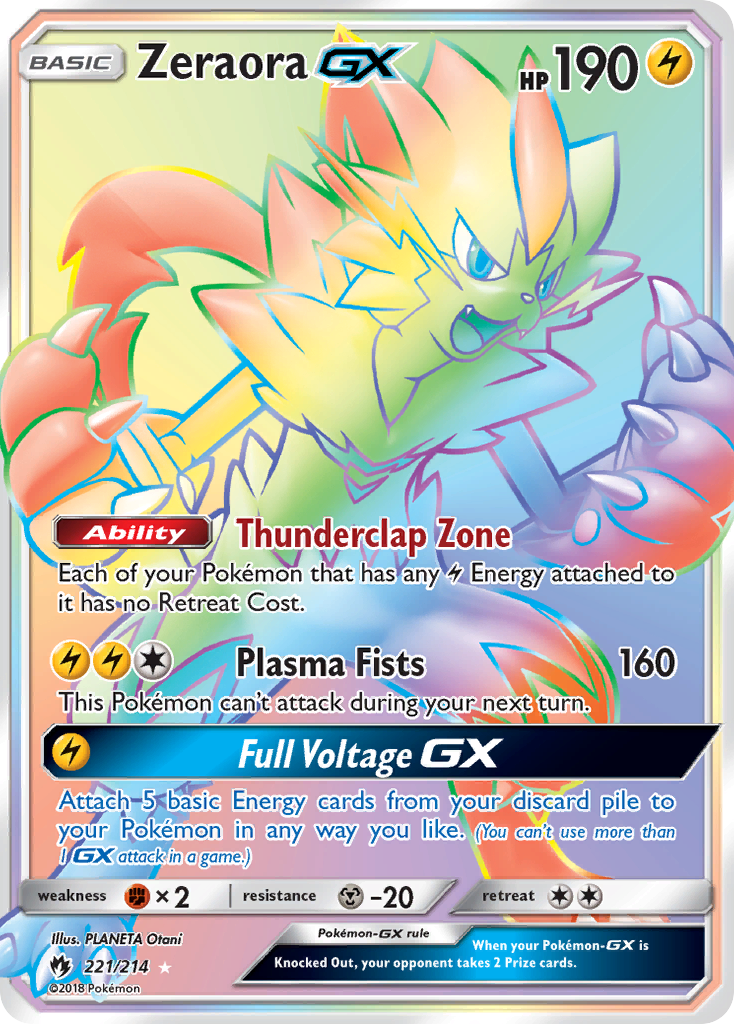 Zeraora GX (221/214) [Sun & Moon: Lost Thunder] - Evolution TCG