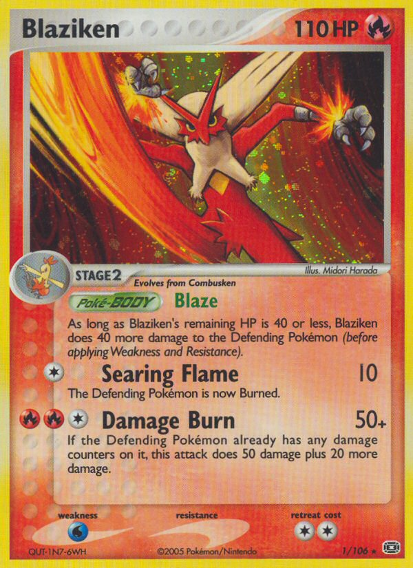 Blaziken (1/106) [EX: Emerald] - Evolution TCG