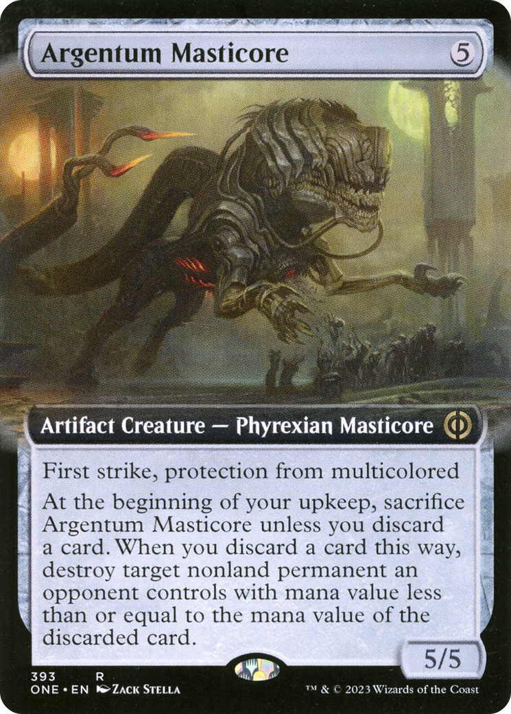 Argentum Masticore (Extended Art) [Phyrexia: All Will Be One] - Evolution TCG
