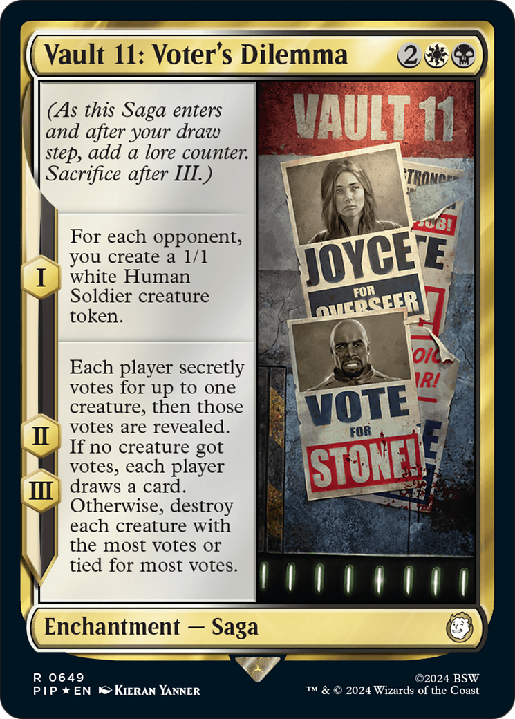 Vault 11: Voter's Dilemna (Surge Foil) [Fallout] - Evolution TCG