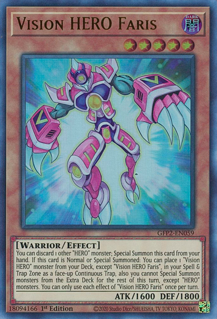 Vision HERO Faris [GFP2-EN059] Ultra Rare - Evolution TCG