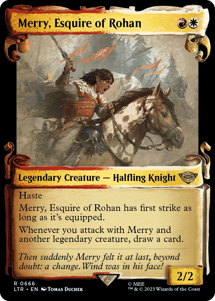 Merry, Esquire of Rohan [The Lord of the Rings: Tales of Middle-Earth Showcase Scrolls] - Evolution TCG