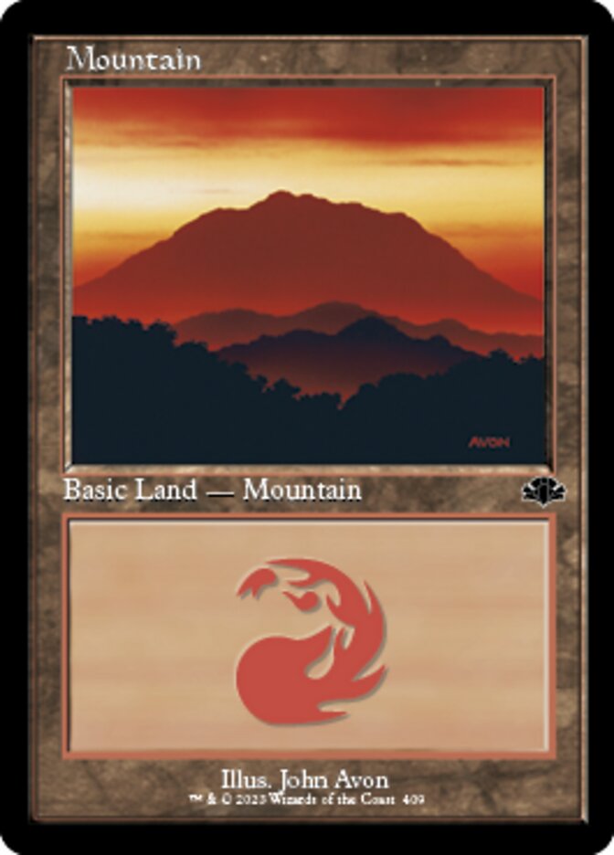 Mountain (409) (Retro) [Dominaria Remastered] - Evolution TCG