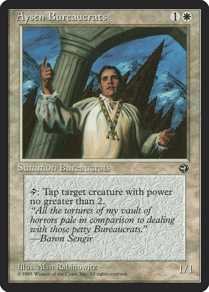 Aysen Bureaucrats (Baron Sengir Flavor Text) [Homelands] - Evolution TCG