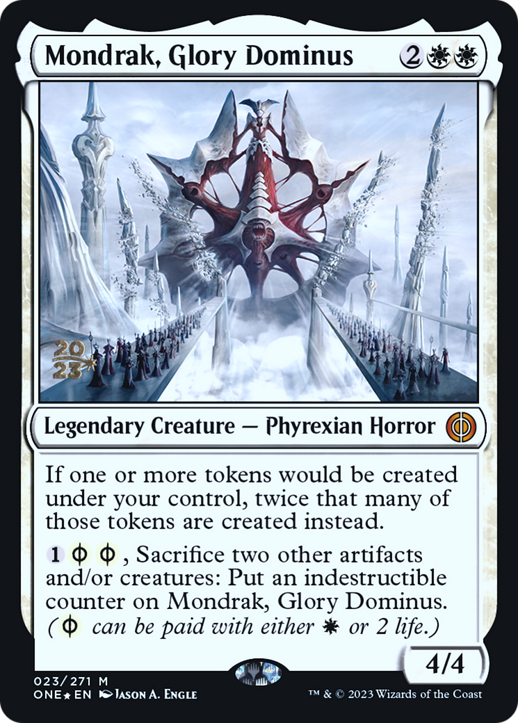 Mondrak, Glory Dominus [Phyrexia: All Will Be One Prerelease Promos] - Evolution TCG