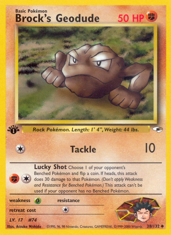 Brock's Geodude (38/132) [Gym Heroes 1st Edition] - Evolution TCG