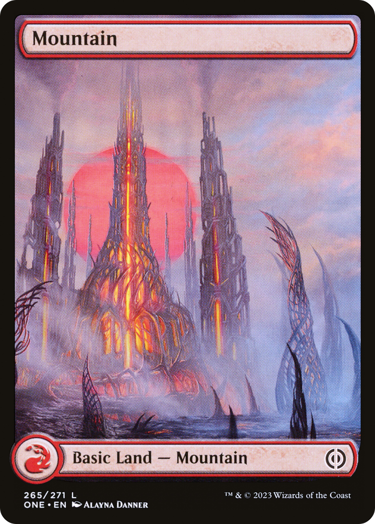 Mountain (265) (Full-Art) [Phyrexia: All Will Be One] - Evolution TCG