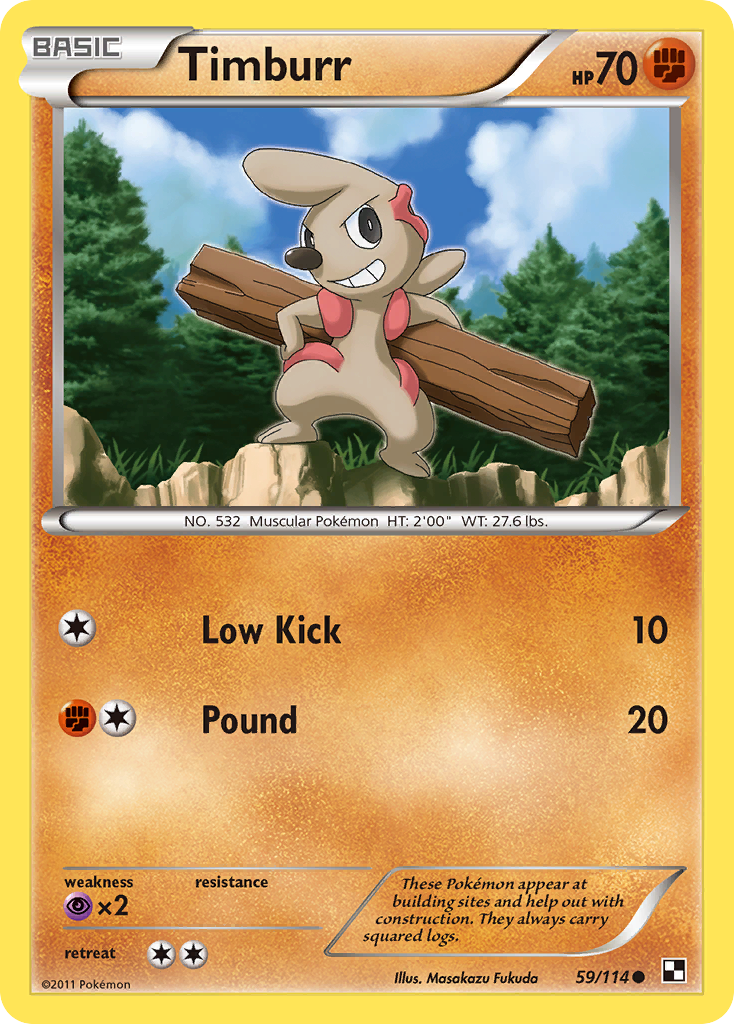 Timburr (59/114) [Black & White: Base Set] - Evolution TCG