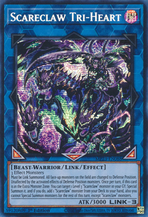 Scareclaw Tri-Heart [MP23-EN088] Prismatic Secret Rare - Evolution TCG