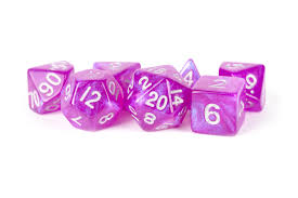 7-Die Set 16mm Stardust Purple - Evolution TCG