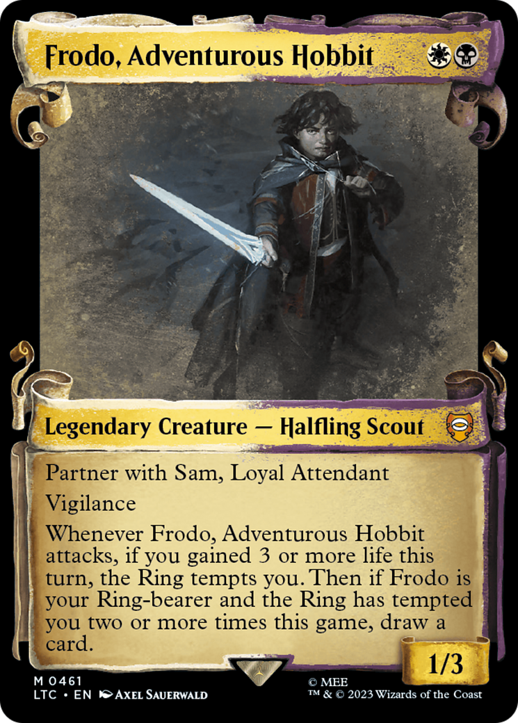 Frodo, Adventurous Hobbit [The Lord of the Rings: Tales of Middle-Earth Commander Showcase Scrolls] - Evolution TCG