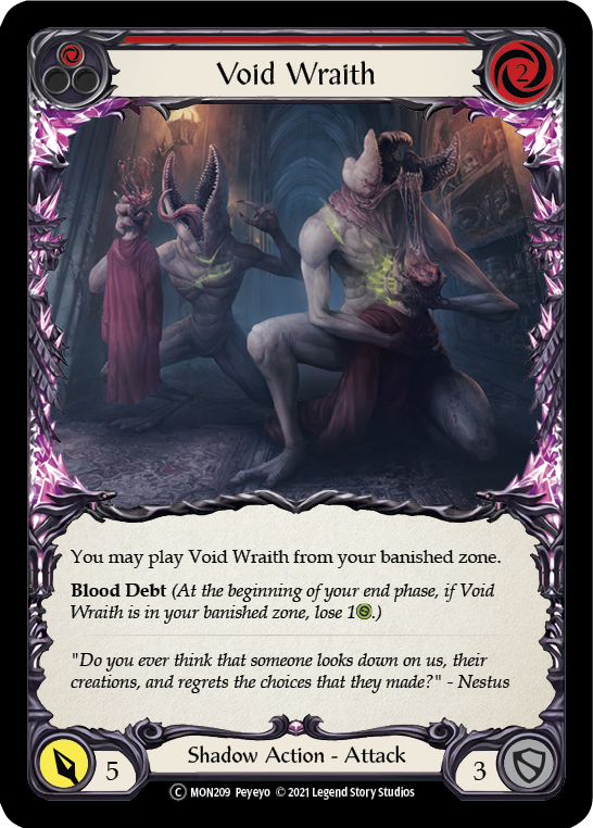 Void Wraith (Red) [U-MON209] (Monarch Unlimited)  Unlimited Normal - Evolution TCG