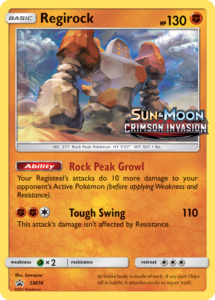 Regirock (SM74) [Sun & Moon: Black Star Promos] - Evolution TCG