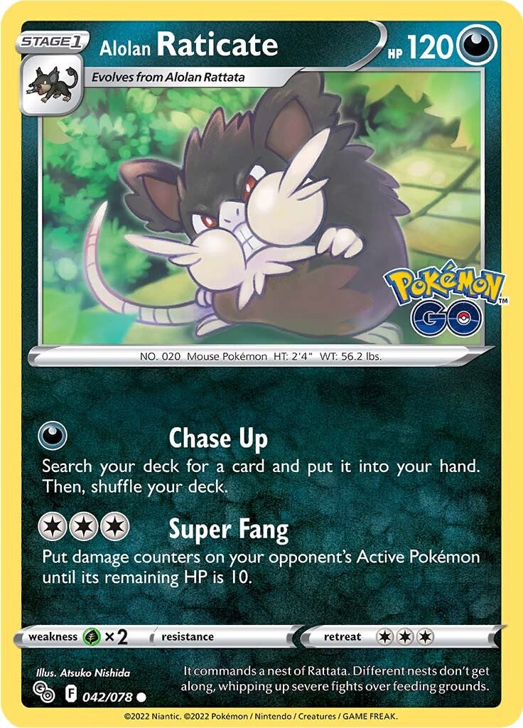 Alolan Raticate (042/078) [Pokémon GO] - Evolution TCG