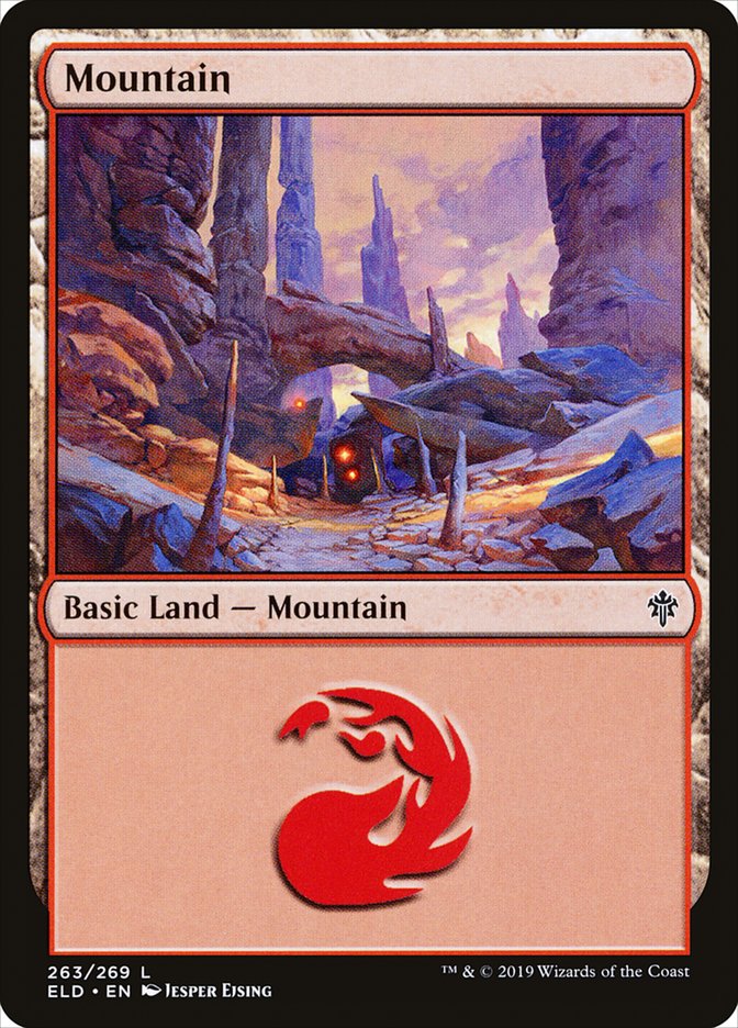 Mountain (263) [Throne of Eldraine] - Evolution TCG