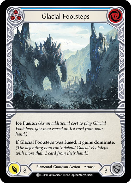 Glacial Footsteps (Blue) [ELE018] (Tales of Aria)  1st Edition Normal - Evolution TCG