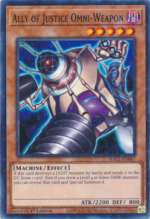Ally of Justice Omni-Weapon (Duel Terminal) [HAC1-EN087] Common - Evolution TCG