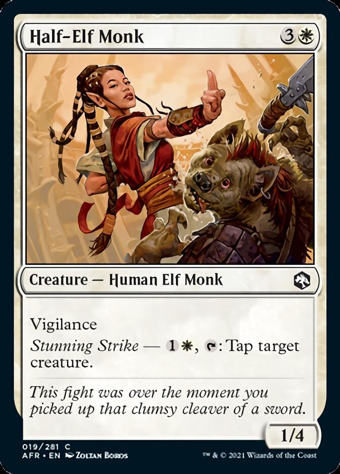 Half-Elf Monk [Dungeons & Dragons: Adventures in the Forgotten Realms] - Evolution TCG