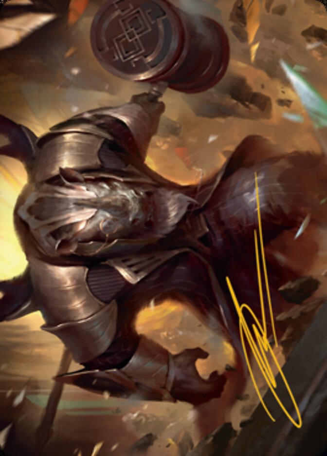 Perrie, the Pulverizer Art Card (Gold-Stamped Signature) [Streets of New Capenna Art Series] - Evolution TCG