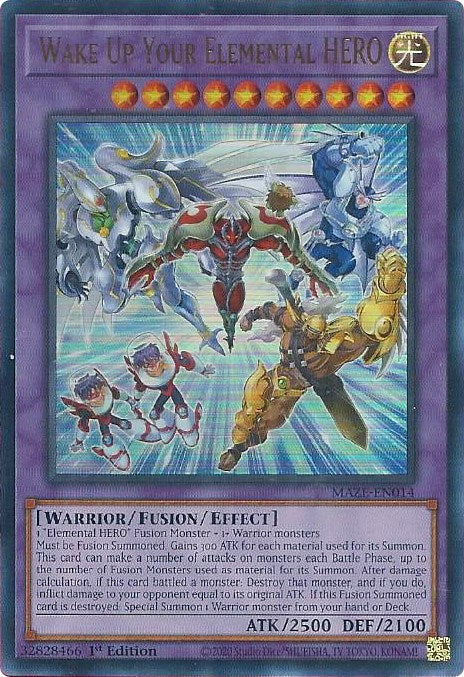 Wake Up Your Elemental HERO [MAZE-EN014] Ultra Rare - Evolution TCG