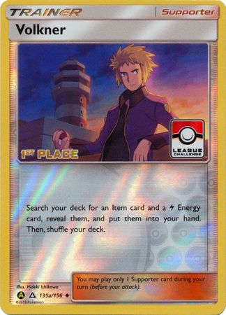 Volkner (135a/156) (League Challenge 1st Place) [Sun & Moon: Ultra Prism] - Evolution TCG