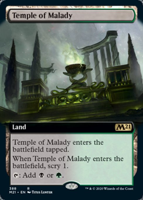 Temple of Malady (Extended Art) [Core Set 2021] - Evolution TCG