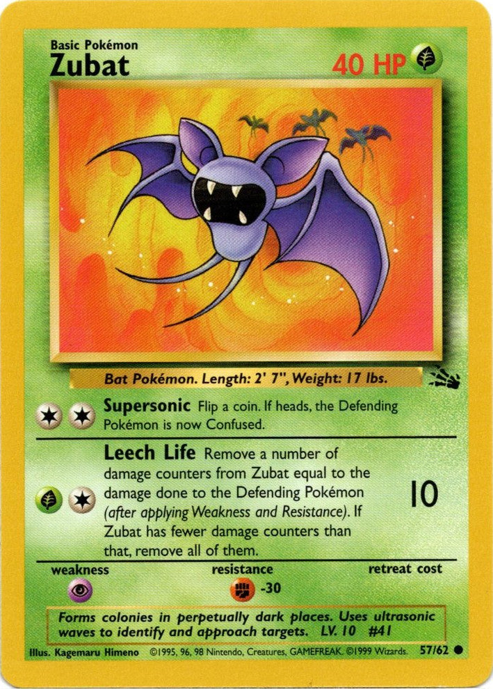 Zubat (57/62) [Fossil Unlimited] - Evolution TCG