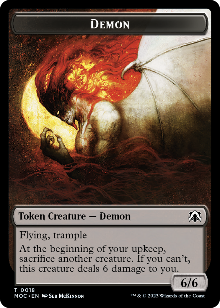 Angel (3) // Demon Double-Sided Token [March of the Machine Commander Tokens] - Evolution TCG