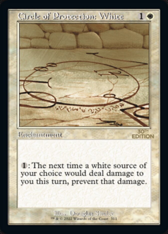 Circle of Protection: White (Retro) [30th Anniversary Edition] - Evolution TCG