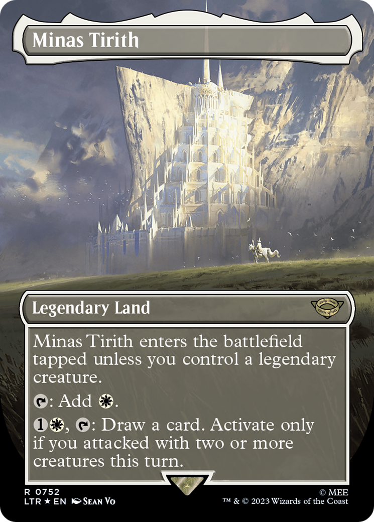 Minas Tirith (Borderless) (Surge Foil) [The Lord of the Rings: Tales of Middle-Earth] - Evolution TCG