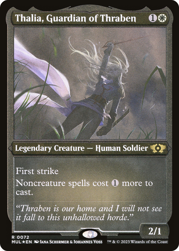 Thalia, Guardian of Thraben (Foil Etched) [Multiverse Legends] - Evolution TCG