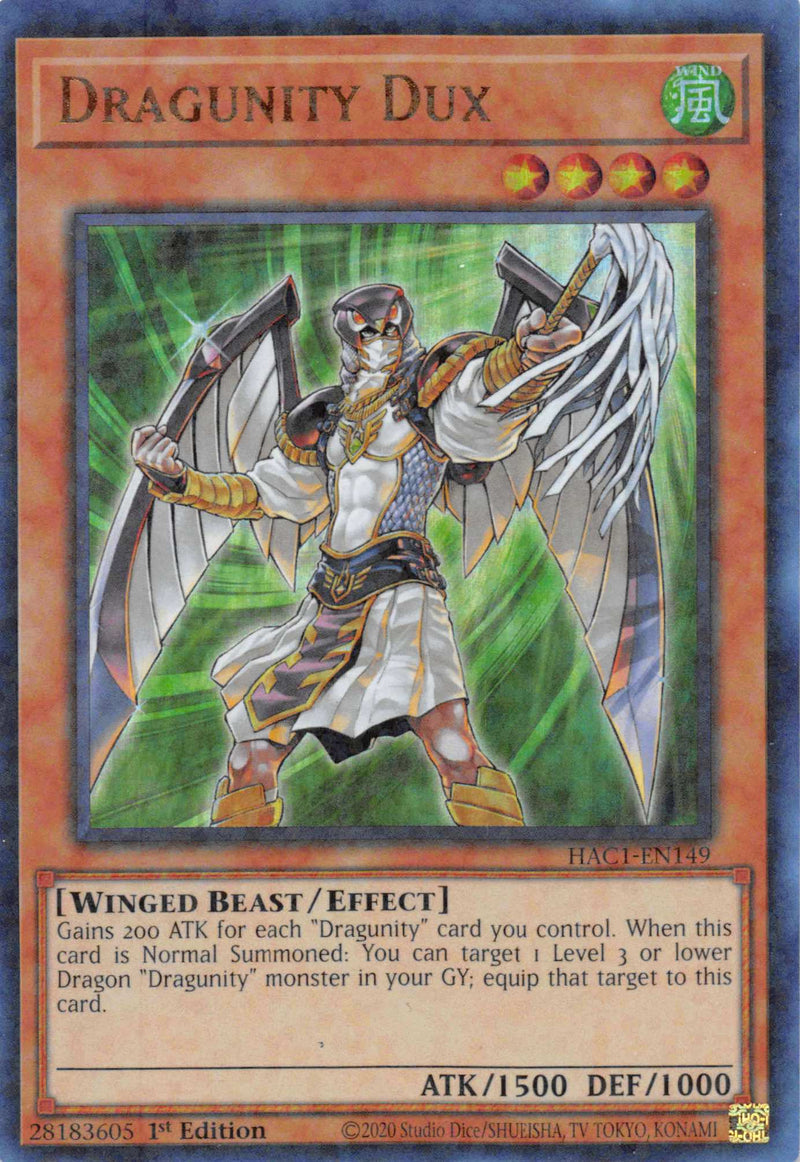 Dragunity Dux (Duel Terminal) [HAC1-EN149] Parallel Rare - Evolution TCG