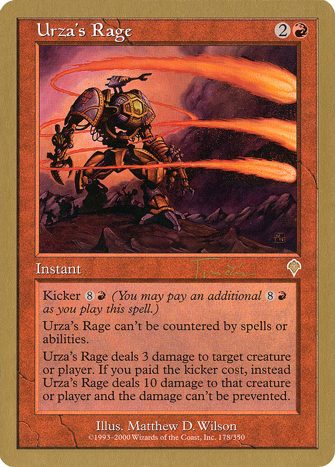 Urza's Rage (Jan Tomcani) [World Championship Decks 2001] - Evolution TCG