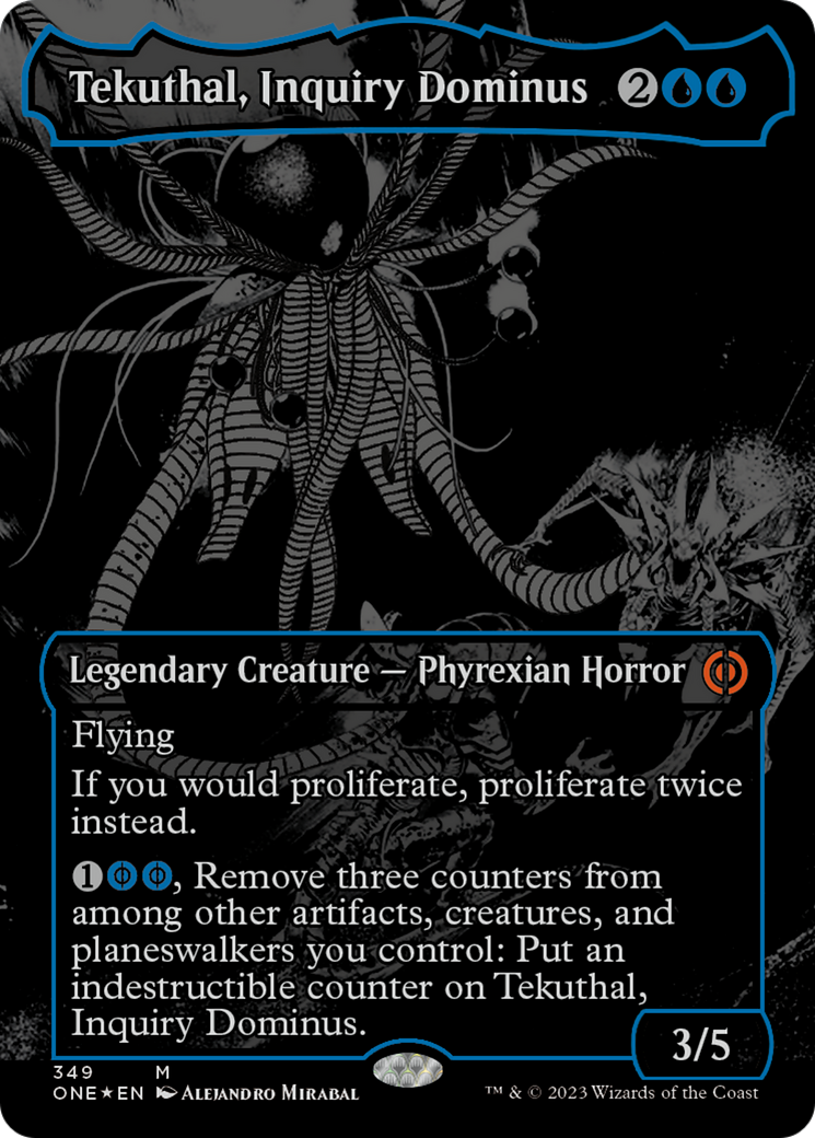 Tekuthal, Inquiry Dominus (Oil Slick Raised Foil) [Phyrexia: All Will Be One] - Evolution TCG