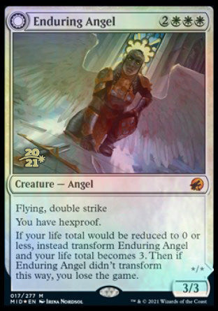 Enduring Angel // Angelic Enforcer [Innistrad: Midnight Hunt Prerelease Promos] - Evolution TCG