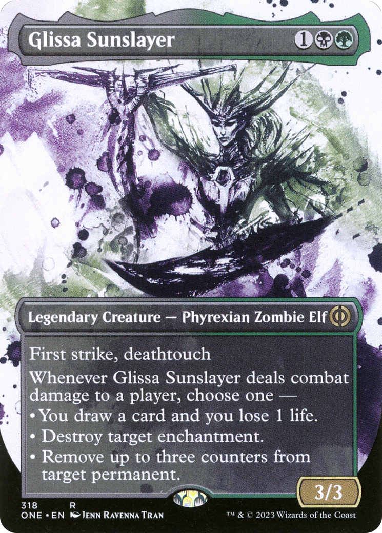 Glissa Sunslayer (Borderless Ichor) [Phyrexia: All Will Be One] - Evolution TCG