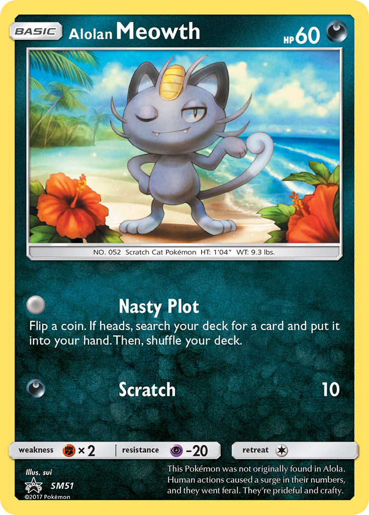 Alolan Meowth (SM51) [Sun & Moon: Black Star Promos] - Evolution TCG