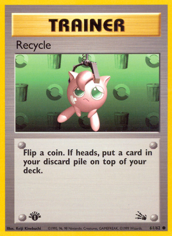Recycle (61/62) [Fossil 1st Edition] - Evolution TCG