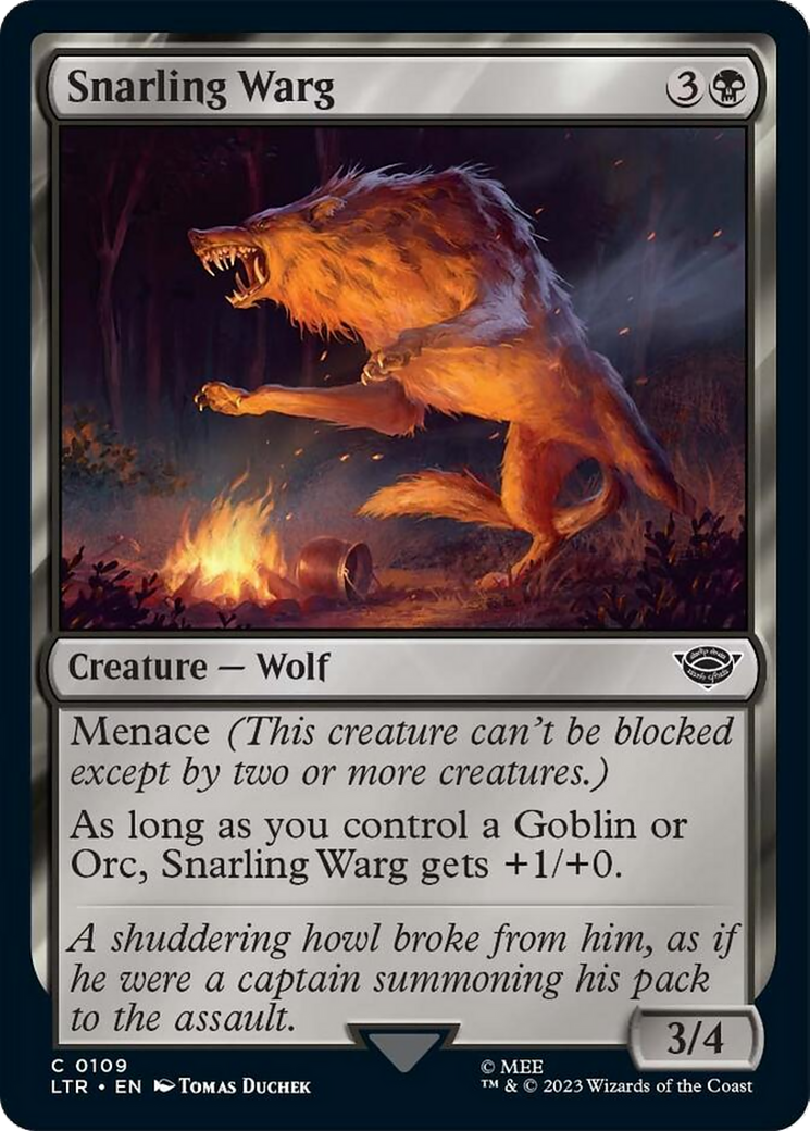 Snarling Warg [The Lord of the Rings: Tales of Middle-Earth] - Evolution TCG