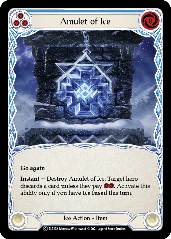 Amulet of Ice [U-ELE172] (Tales of Aria Unlimited)  Unlimited Rainbow Foil - Evolution TCG