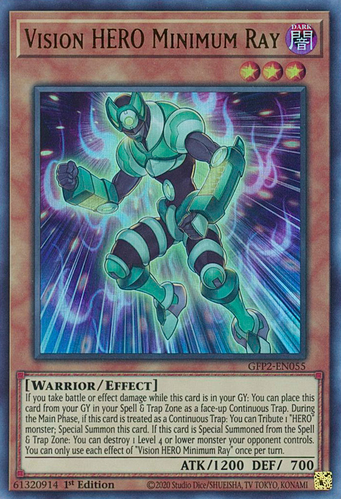Vision HERO Minimum Ray [GFP2-EN055] Ultra Rare - Evolution TCG