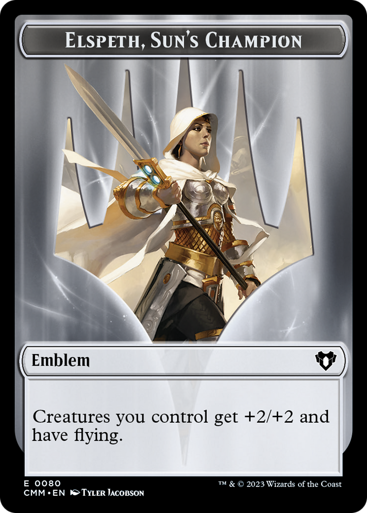 Elspeth, Sun's Champion Emblem // Copy (55) Double-Sided Token [Commander Masters Tokens] - Evolution TCG