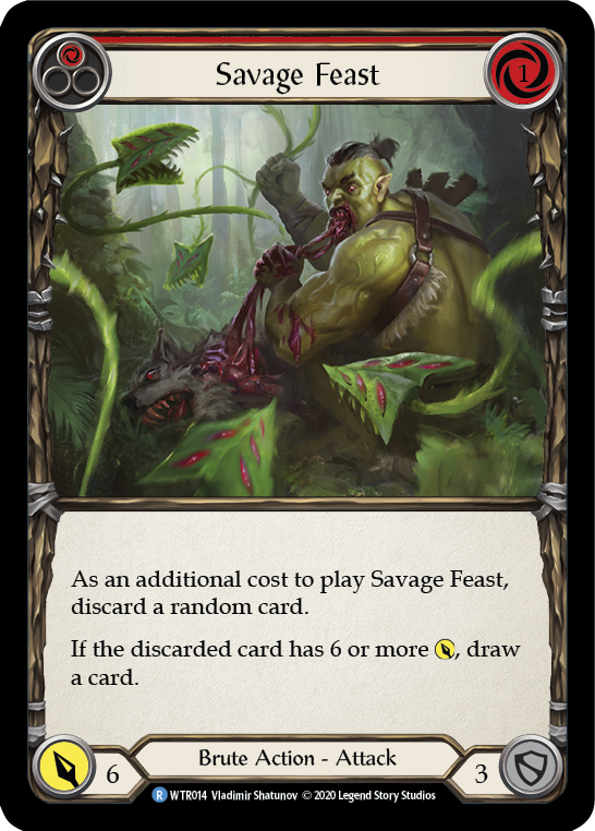 Savage Feast (Red) [U-WTR014] (Welcome to Rathe Unlimited)  Unlimited Rainbow Foil - Evolution TCG