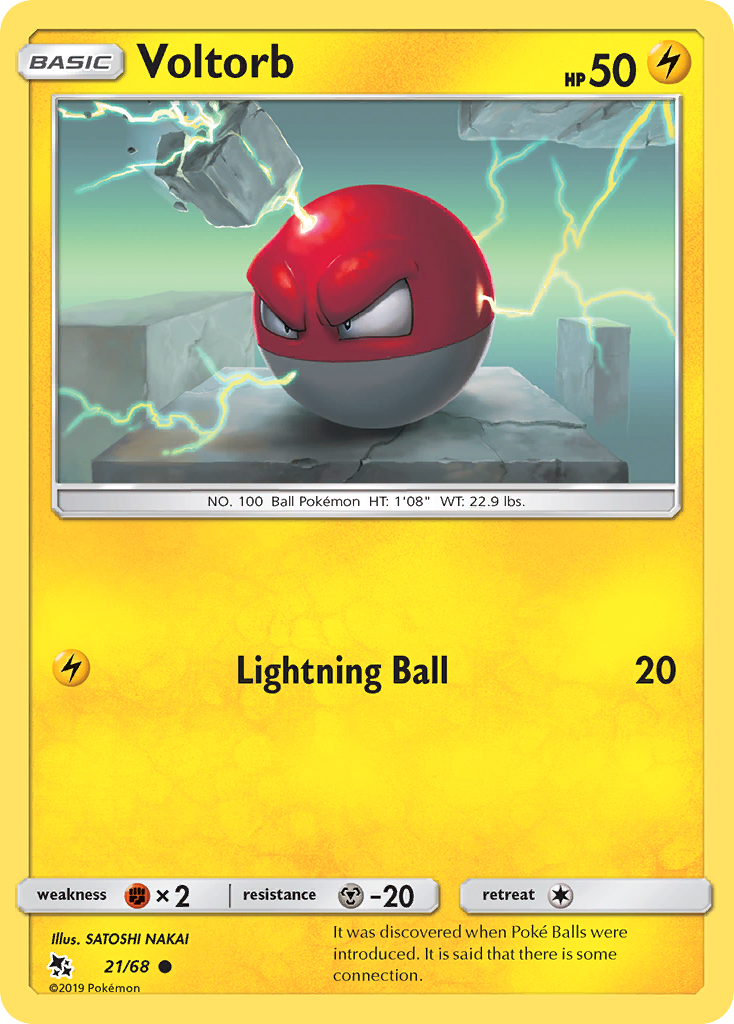 Voltorb (21/68) [Sun & Moon: Hidden Fates] - Evolution TCG