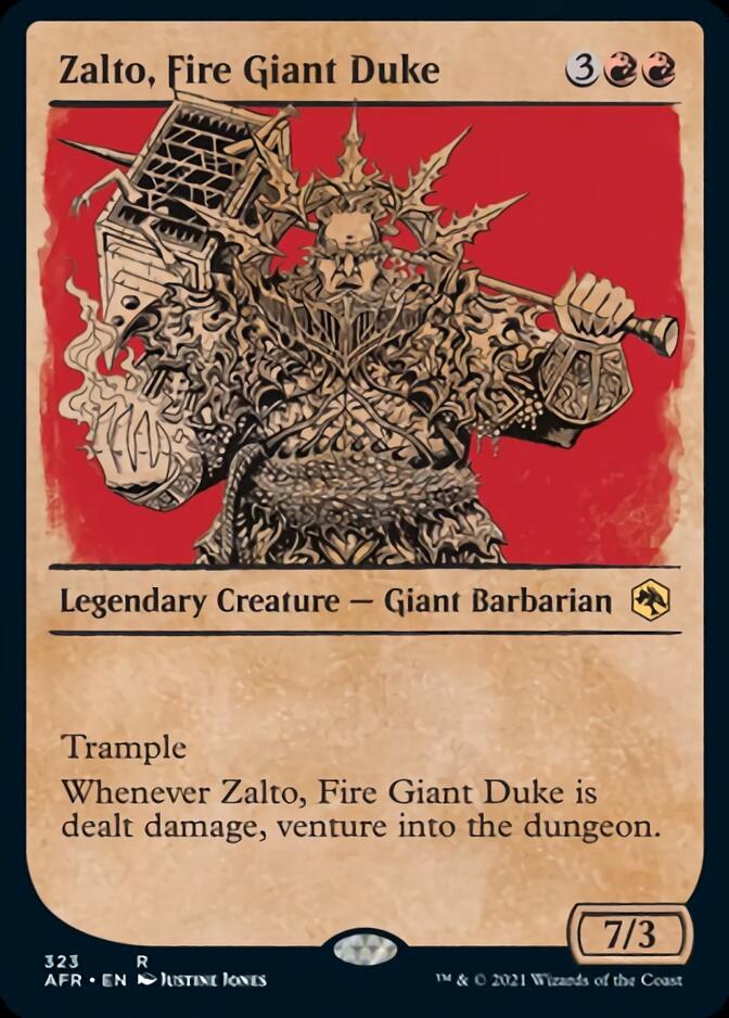 Zalto, Fire Giant Duke (Showcase) [Dungeons & Dragons: Adventures in the Forgotten Realms] - Evolution TCG