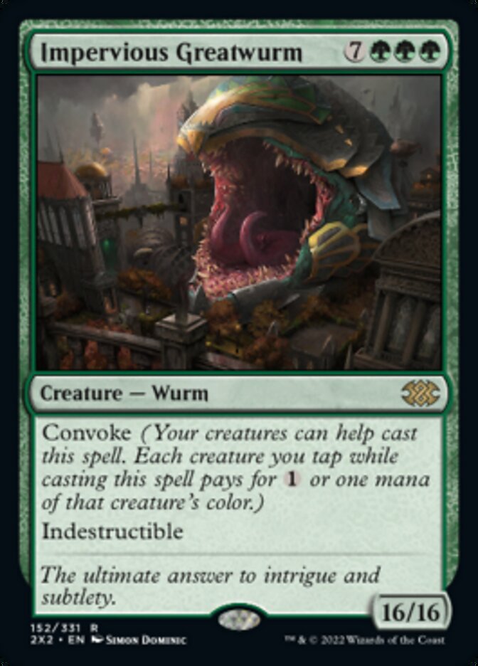 Impervious Greatwurm [Double Masters 2022] - Evolution TCG