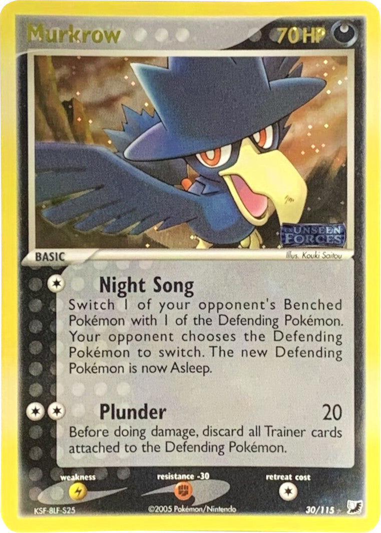 Murkrow (30/115) (Stamped) [EX: Unseen Forces] - Evolution TCG