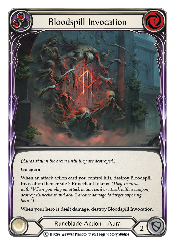 Bloodspill Invocation (Yellow) [1HP292] (History Pack 1) - Evolution TCG
