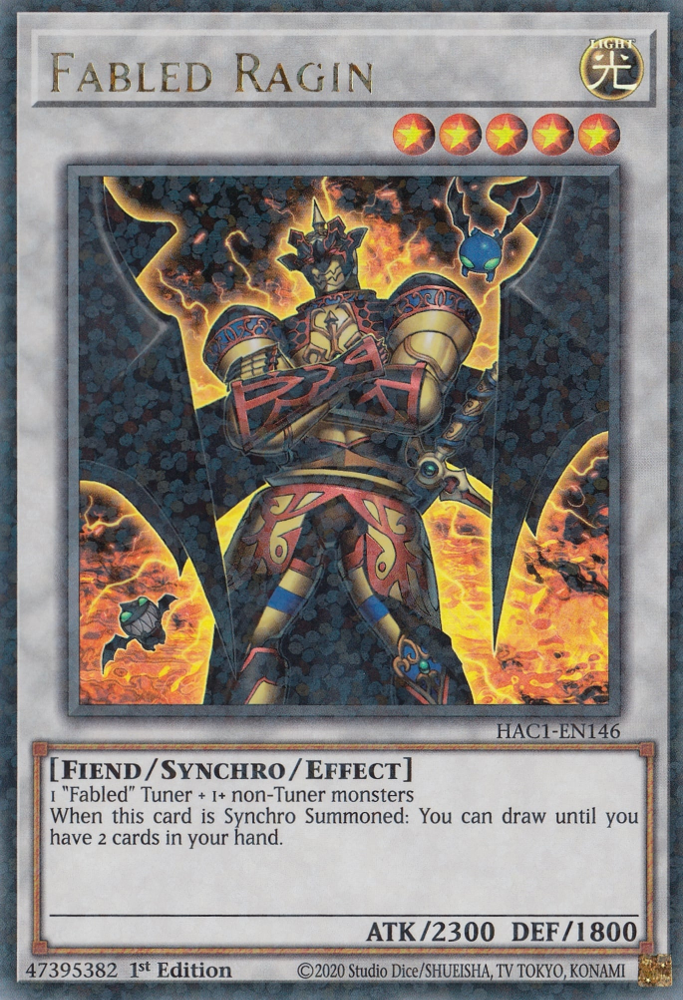 Fabled Ragin (Duel Terminal) [HAC1-EN146] Parallel Rare - Evolution TCG