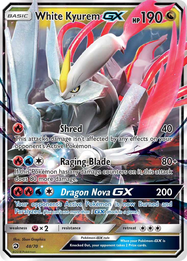 White Kyurem GX (48/70) [Sun & Moon: Dragon Majesty] - Evolution TCG